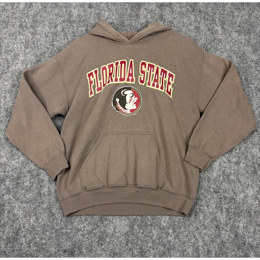 Gildan Florida State Seminoles FSU Hoodie Brown Mens Medium Heavy Blend